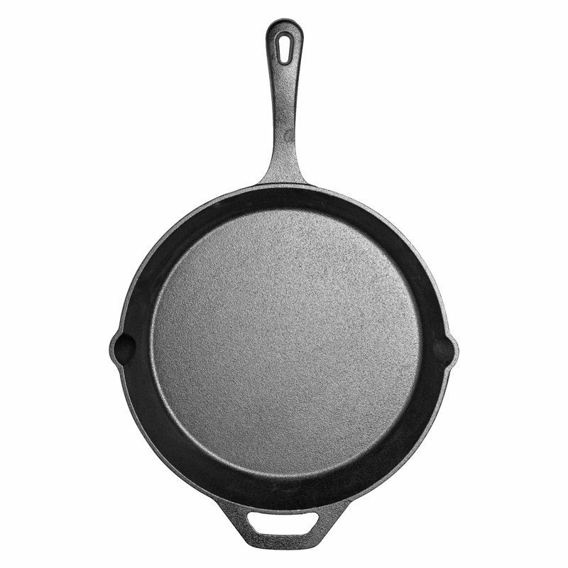 Lexi Home Heavy Duty Seasoned Cast Iron Frying Pan, 12"