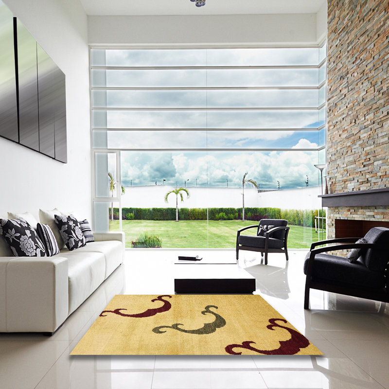 Abstract Indoor Rug, Square 6'
