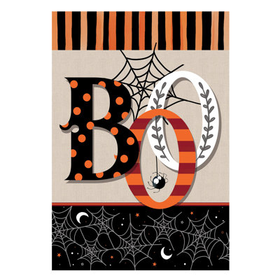 Drapeau de jardin en suède à pois et rayures Boo