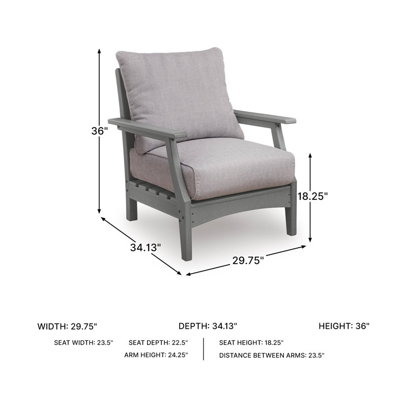 Chaise longue d'extérieur avec coussin Anieya