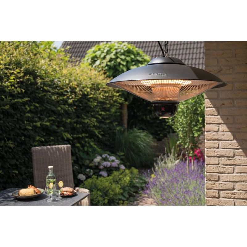 Electric Hanging Patio Heater, Black