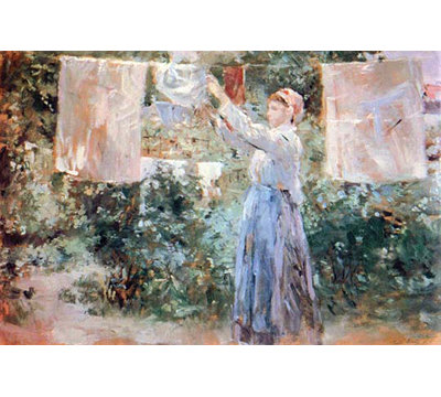 " Women Hang Out Laundry To Dry " by Berthe Morisot