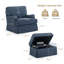 Fauteuil demi-tonneau pivotant avec repose-pieds 32,7 po-106913405