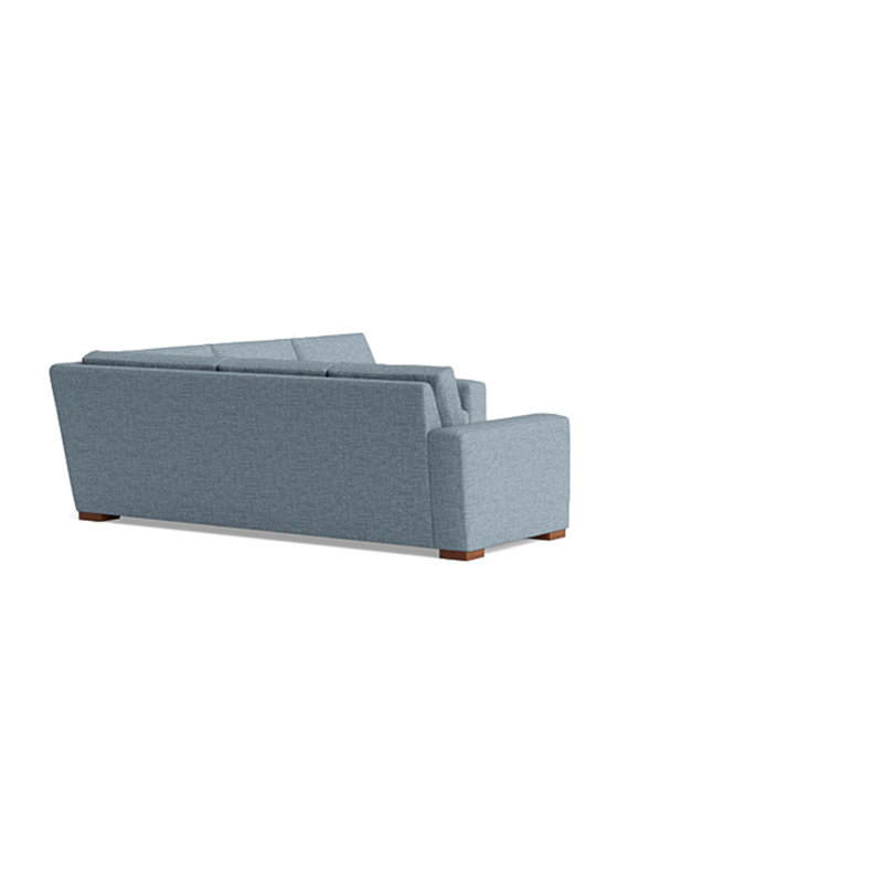 Couch Potato Sectional, Velvet - Beige, Left Hand Facing