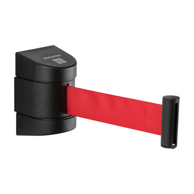 Retractable Wall Mount Caution Belt - 6.5 Ft. Red Belt by DuraSteel Guardian 2.0