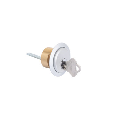 1 in. Brass Aluminum Keyed Rim Cylinder with 5-Pin Keyway