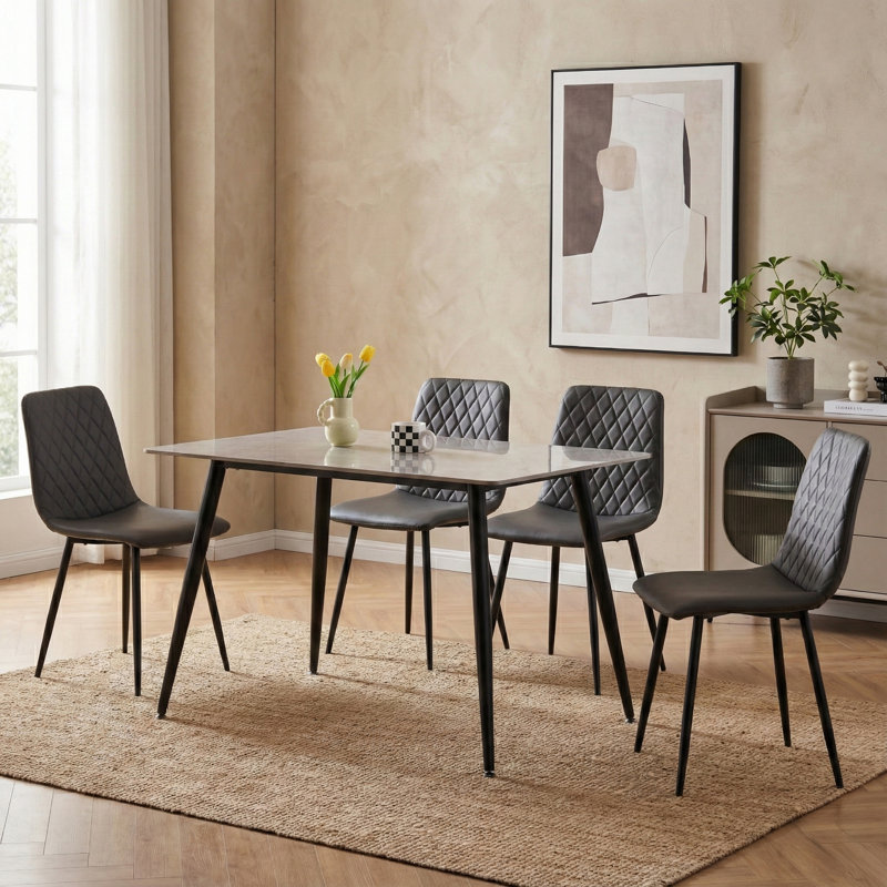 Argenta Dining Set, Dark Grey
