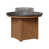 Hammered Top Black with Antique Mahogany Base