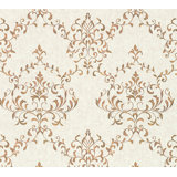 Neapolis 3 Neapolis 3 Floral Lattice Damask Design 33' L x 21" W Metallic Wallpaper Roll
