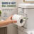 Basicwise Over-the-Side Tank Double Toilet Paper Holder Compact Modern Bathroom Organizer Practical Storage Rack for Extra Rolls Offering Quick & Easy Access for Everyday Use Neat Space Accent, Silver-122507205