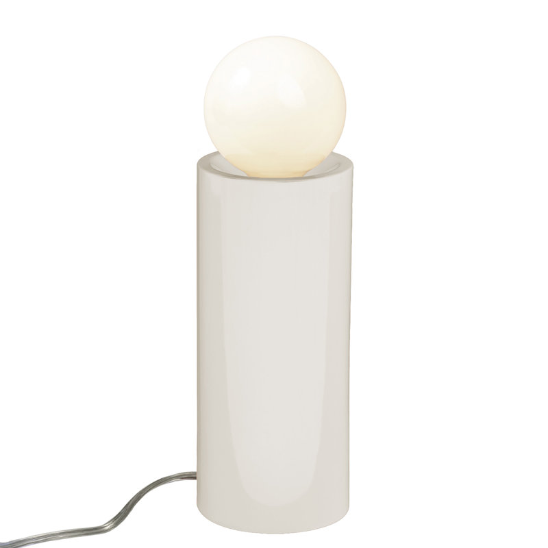 Rachid Ceramic Torchiere Lamp, 16.5" H x 5.5" W x 5.5" D, Gloss White