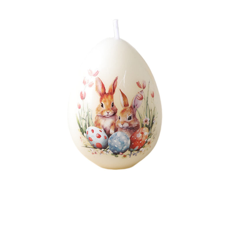Bougie œuf arôme bougie de décoration œuf de Pâques, white D