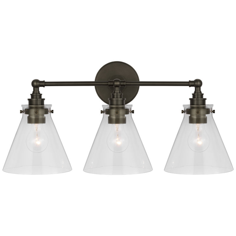 Parkington 3 - Light Vanity Light, Clear, Bronze