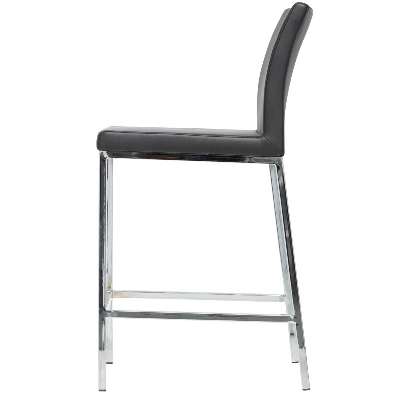 Kunze Jersey Bar & Counter Stool, Black, Bar Stool (29.5" Seat Height)