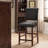 Jennifer Home Upholstered Back Stool with Wood Base for Kitchen-86625587-87378904