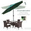 270cm Lighted Tilt Market Parasol-60643842