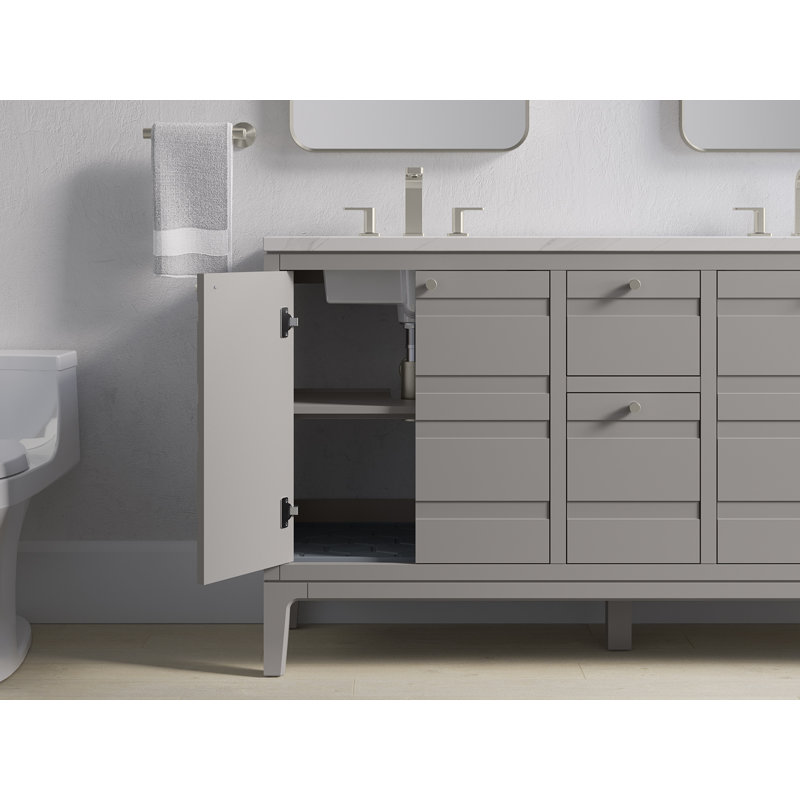 Ensemble de meuble-lavabo 60 po Helst, Mohair gris