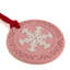 Festive Snowflake Ornament, Pink & White