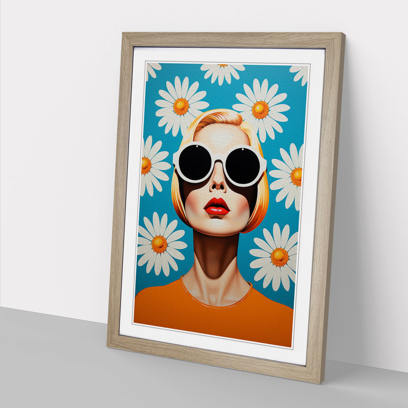 Single Picture Frame Print on Wood, Oak Framed, 34cm H x 25cm W