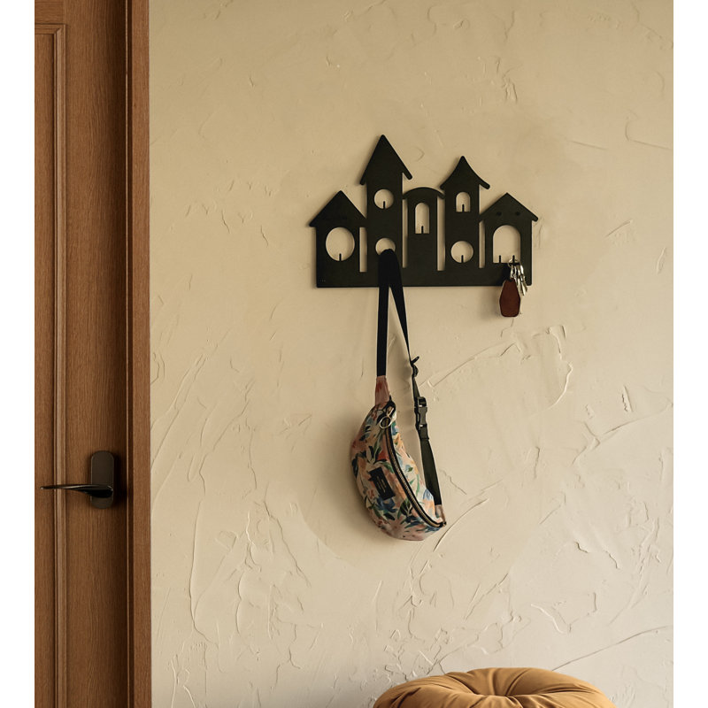 Birdhouse Key Holder Décor Ring Wall Mounted Bird Keychain Home Living Room Decor