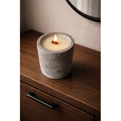 Soy Wax Cylindrical Concrete Candle, 3.5 inches H x 3.3 inches Diameter