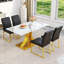 Ensemble de table de salle à manger 5 pièces, table de salle à manger avec 4 chaises de style moderne