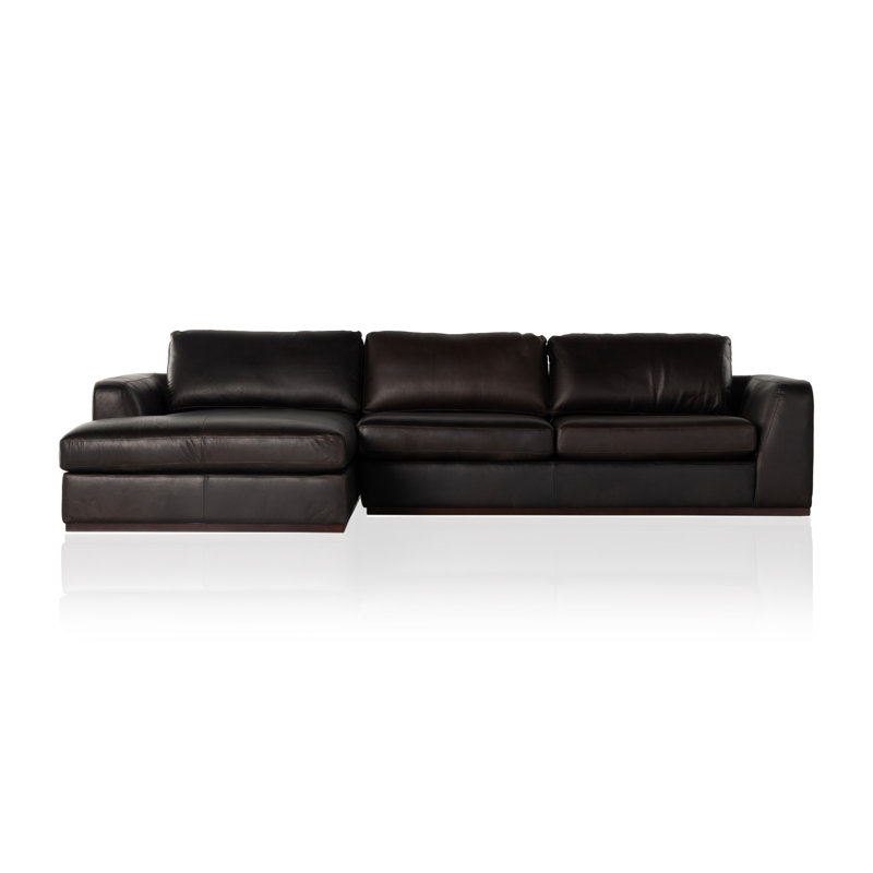 Colt Modular Chaise Sectional, Left Hand Facing, Aldred Silver Polyester Blend