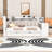 Daybed with Shelves,Trundle,Charging Station,LED Light and Desk-1000506498