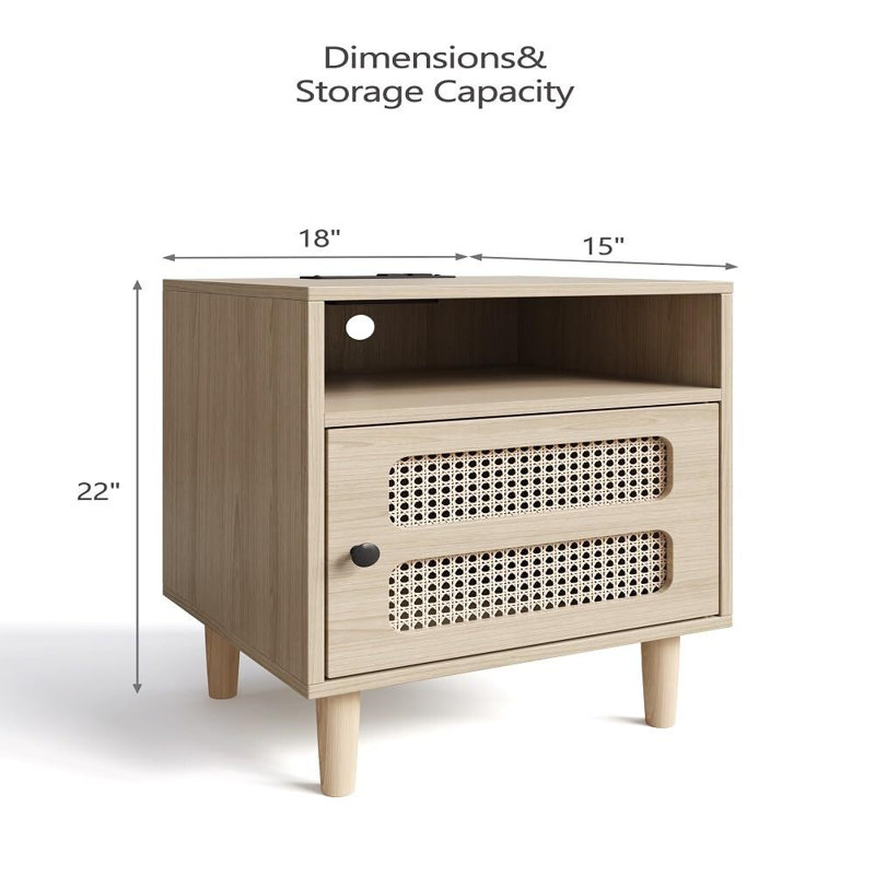 Table de chevet en bois Jaquoya