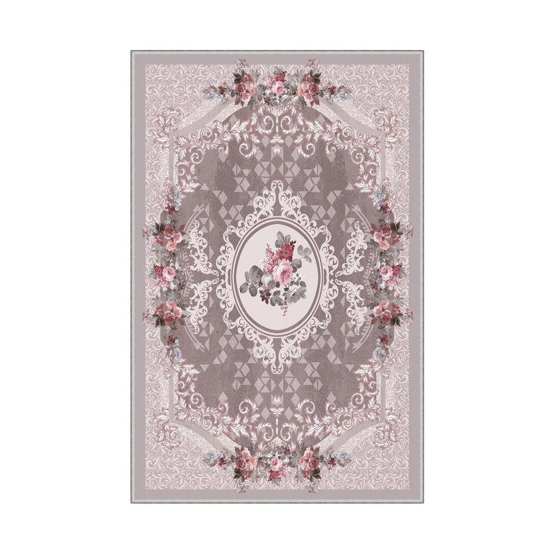 Premium Woven Area Rug (1.6 x 2.6 Feet), 100% Polyester, 0.3 in Pile Height | Antibacterial, Non-Slip PVC Dot Underside | Machine Washable, 3D Digital Print | Ideal for Living Room, Bedroom & Entryway Decor