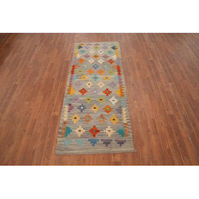 Geometric Kilim Handwoven Rug 3x6