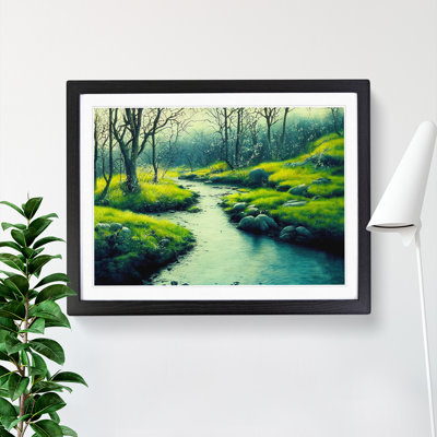 Summer Forest Stream Vol.2 1 Piece Single Picture Frame Wall Art