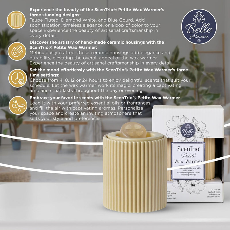 Chauffe-cire ScenTrio Petite - Cannelé taupe