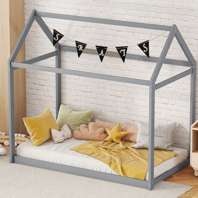 Twin Size Wooden House Bed (Bed)