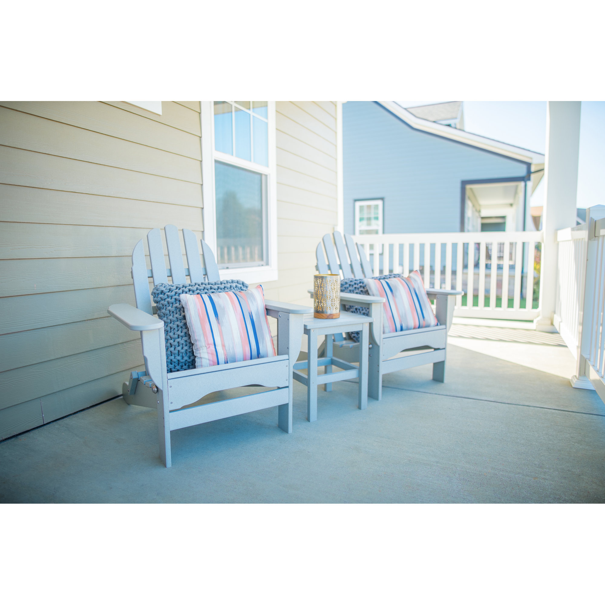 Leighton 2 - Person Patio Conversation Set, Light Gray