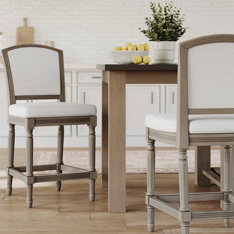 Tabouret de bar à hauteur de comptoir gris vieilli 26 po Charleston, Counter Stool (26” Seat Height)