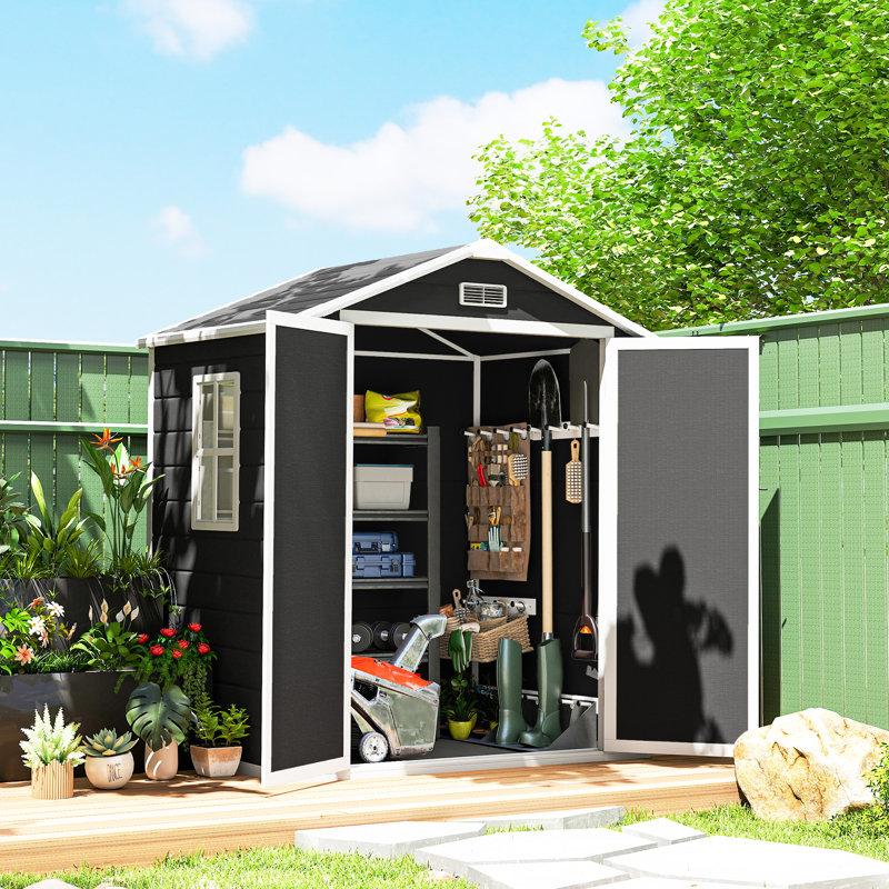 Garden Storage Shed, Black