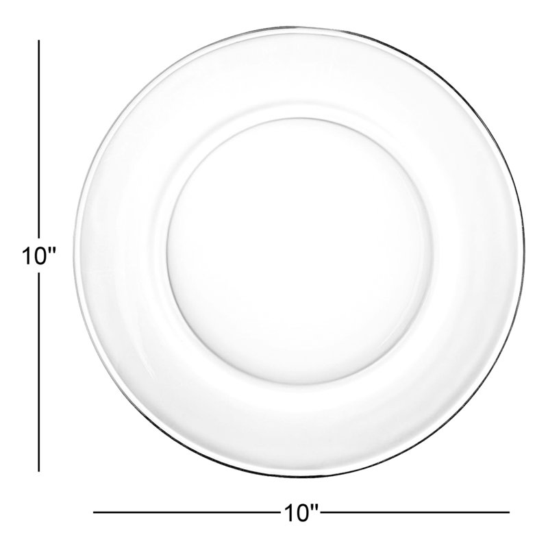 Element Set Of 4 Glass Dinner Plates