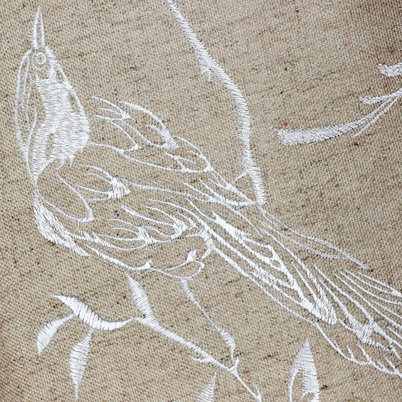 Songbird Pencil Pleat Semi-Sheer Single Curtain, Beige/Raw, 145 W x 280 D cm