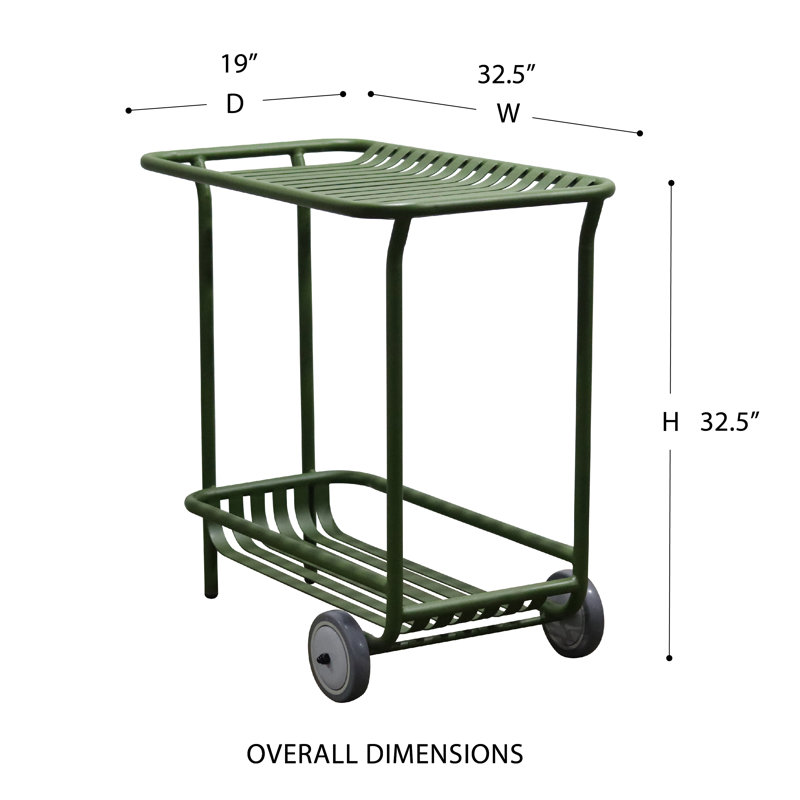 Younas Outdoor Cart, Dark Green