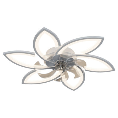 Ventilateur de plafond 30,7 po avec lumières, télécommande 3 températures de couleur, ventilateur à 6 vitesses