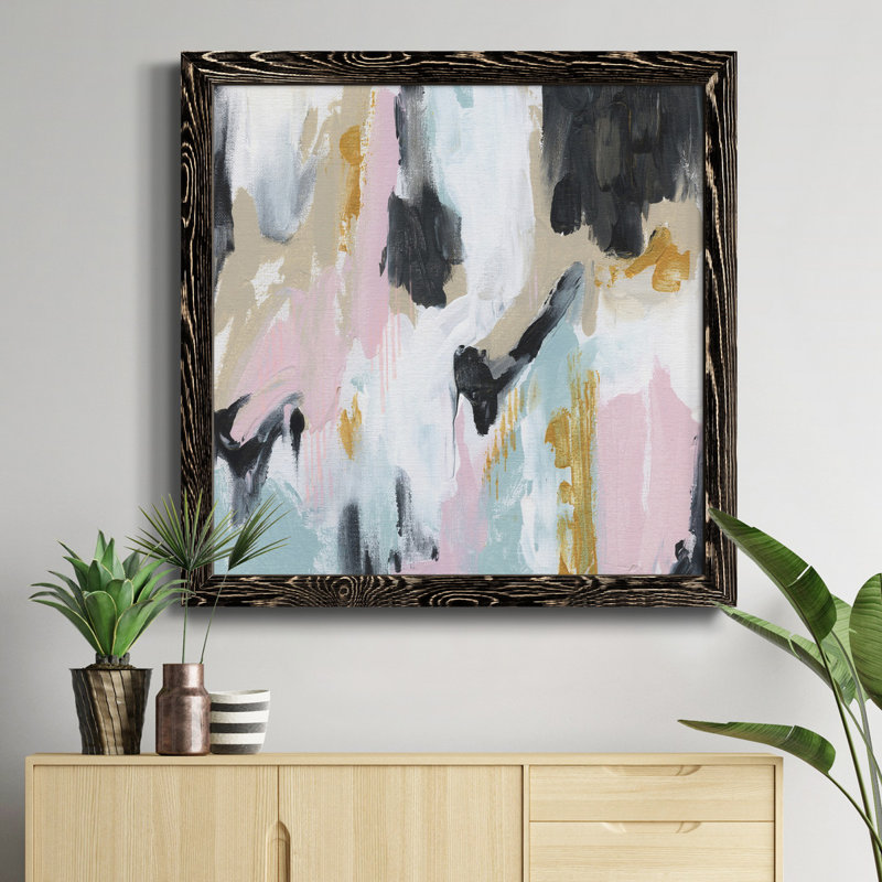 Rustic Arrangement - Peinture sur toile encadrée, Cadre noir, H 17 po x l 17 po x P 1,5 po