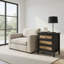Table de chevet basse avec 3 tiroirs