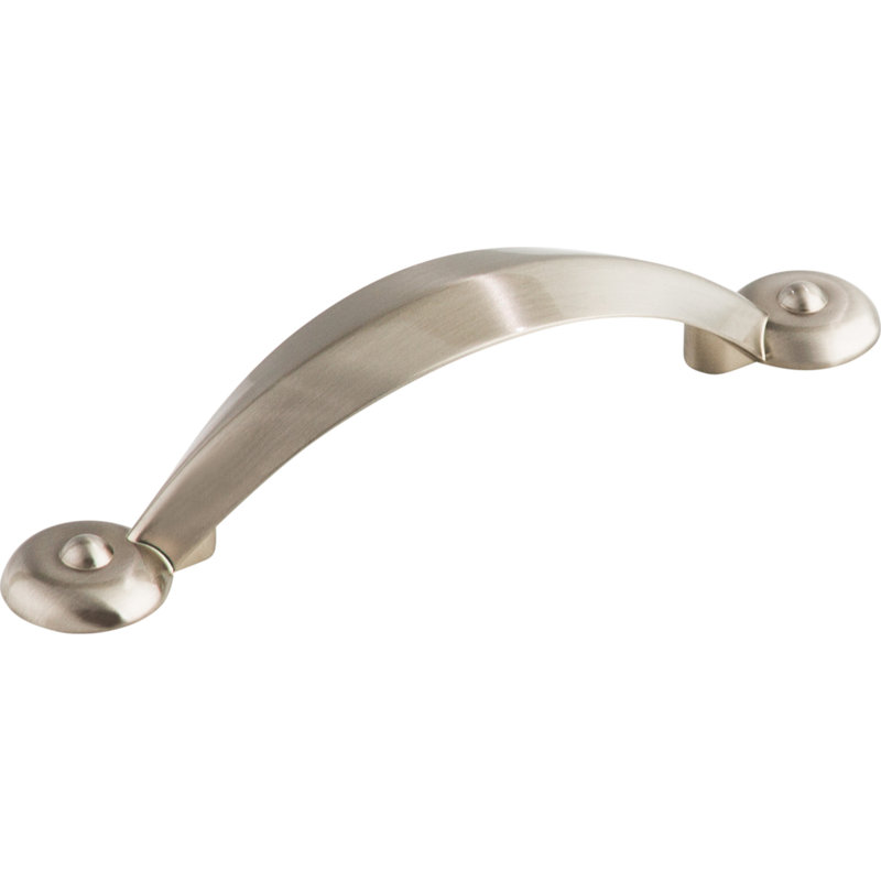 Angle Bar pull, 3" Center to Center, Brushed Satin Nickel