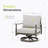 Mariene Swivel Aluminum Outdoor Lounge Chair-101181392-101181393