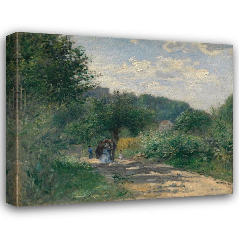 «A Road in Louveciennes» par Pierre-Auguste Renoir - Toile tendue avec châssis, H 48 po x l 33 po