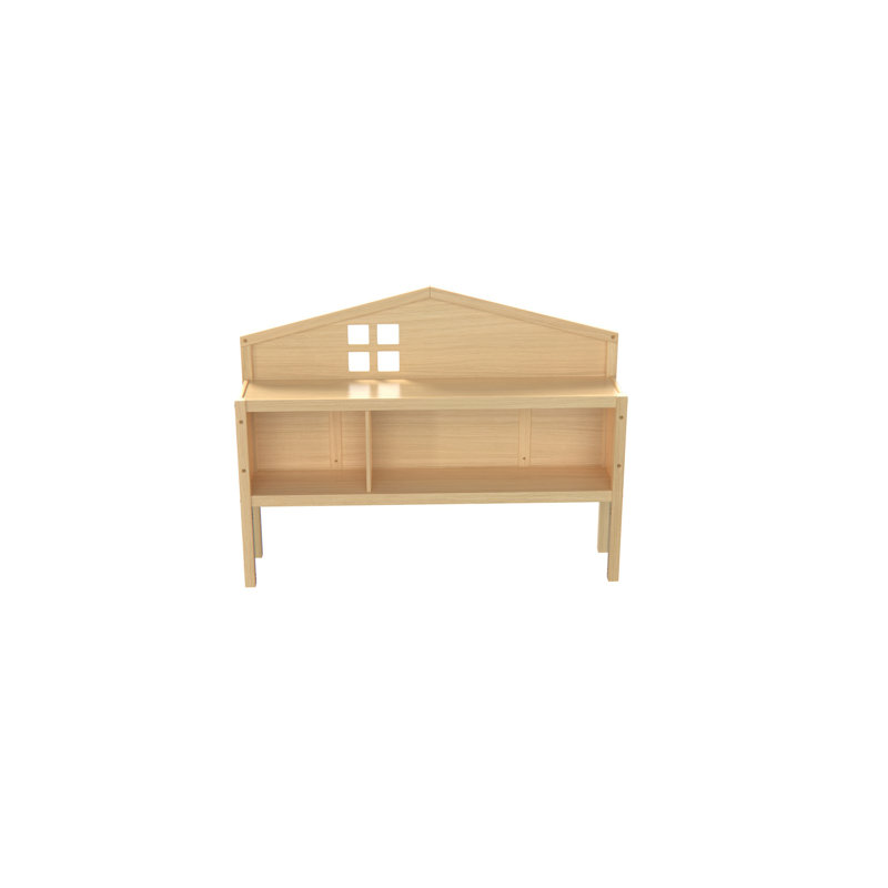 Headboard Storage Cabinet for Full-Size Montessori Floor Bed - Flexible Collocation, Natural