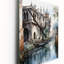 Encre monochromatique beige Passage - Très grandes horloges murales Cityscapes-99630025