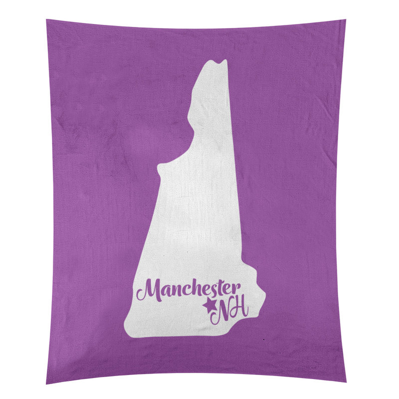 Tapisserie murale Manchester, New Hampshire, H 27,5 po x l 37,5 po, Violet