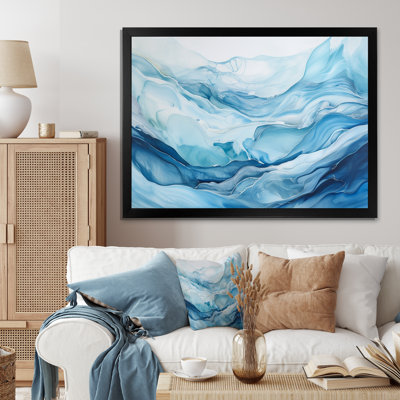 «White and Blue Glacier Charm», reproduction d'art sur toile
